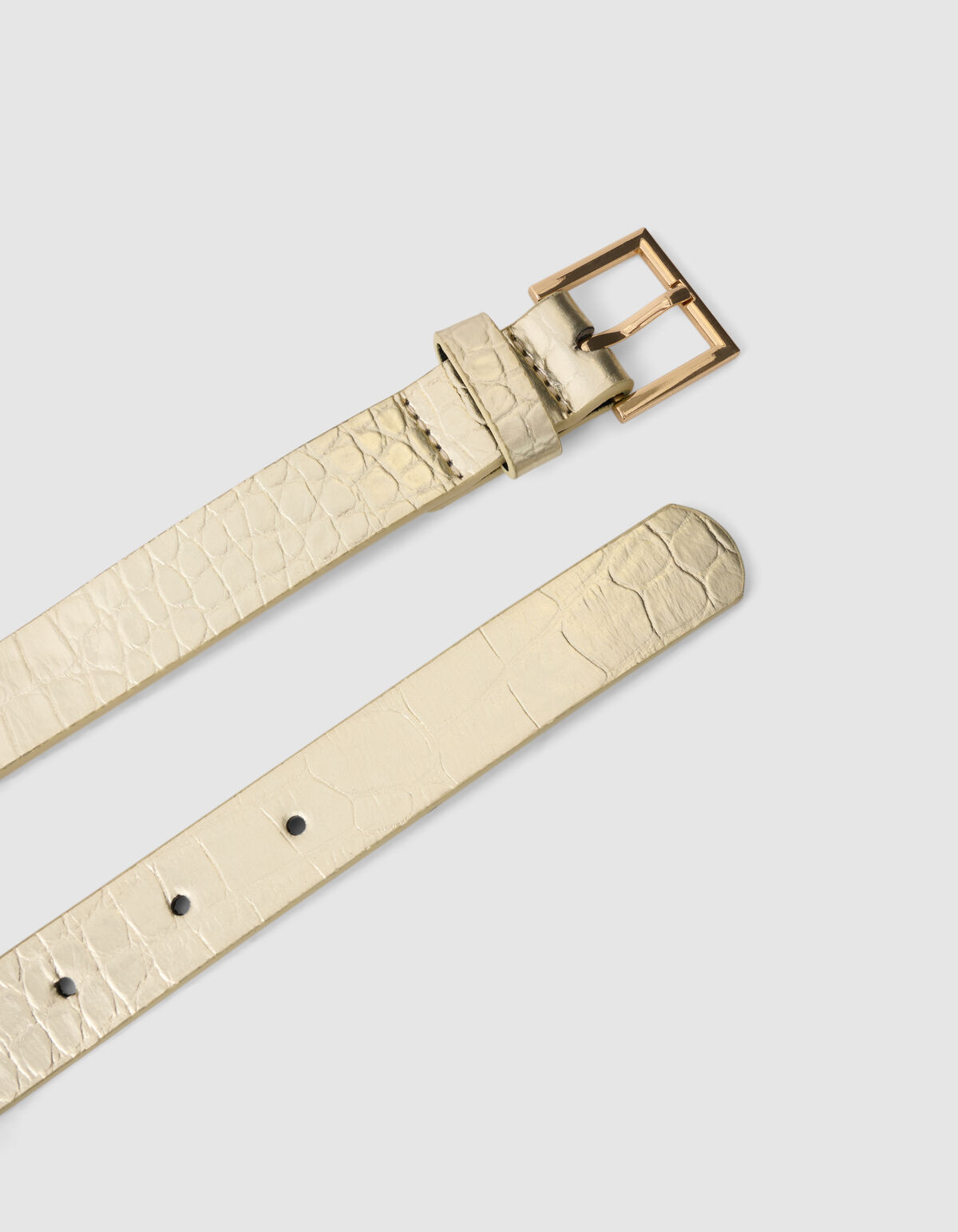 Metallic Croco Riem Goud