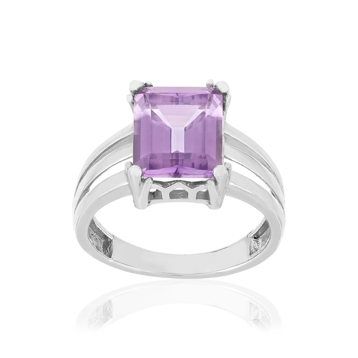 Bague argent 925 améthyste 3.30 carats