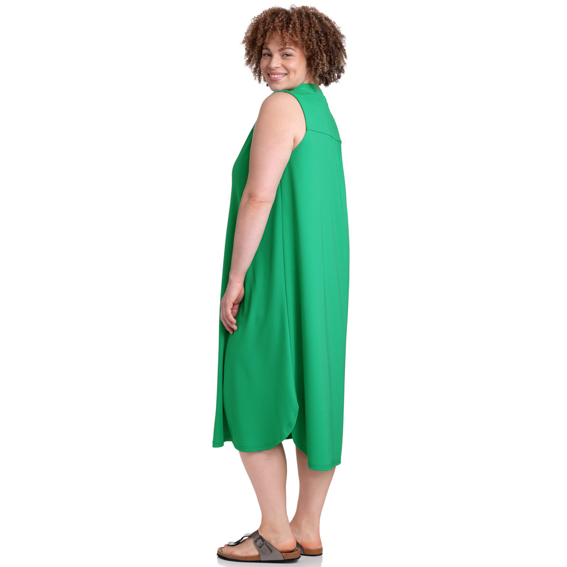 Gina Benotti Damen Kleid ohne Ärmel grün