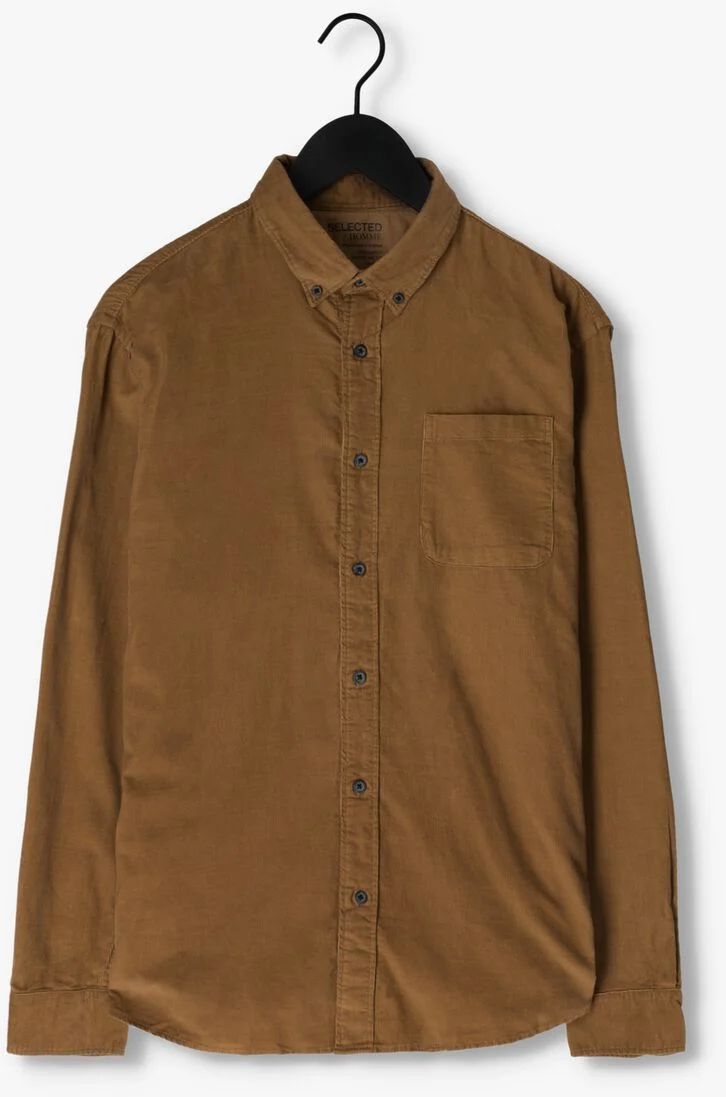 SELECTED HOMME beige selected homme casual overhemd slhregrick-cord shirt ls w