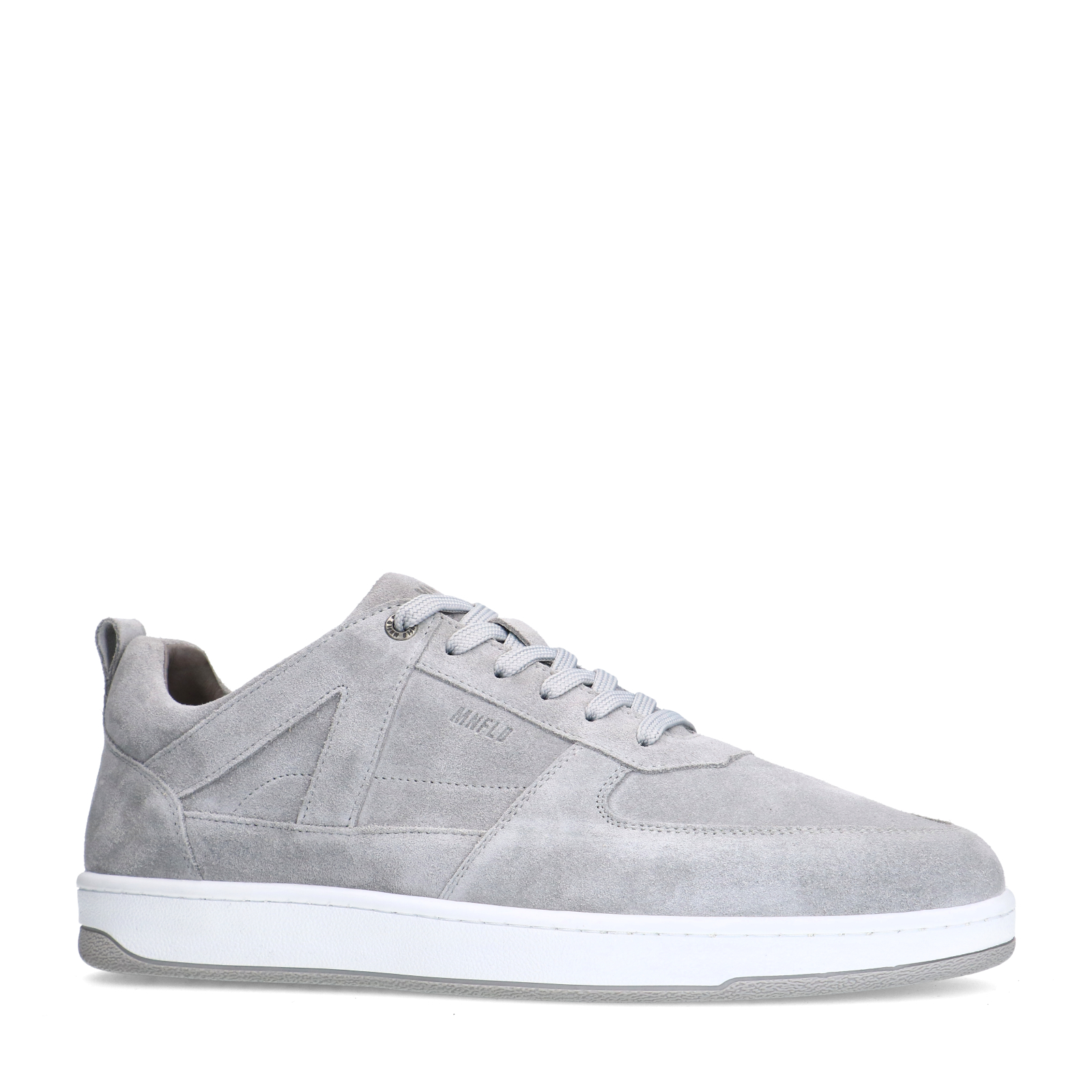 Grijze suède sneakers
