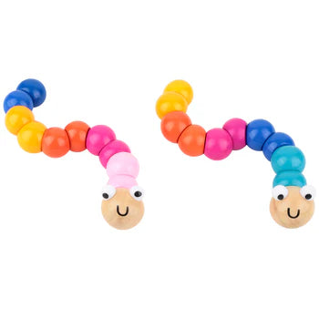 keycraft sensorisch speelgoed woody de worm - assorti