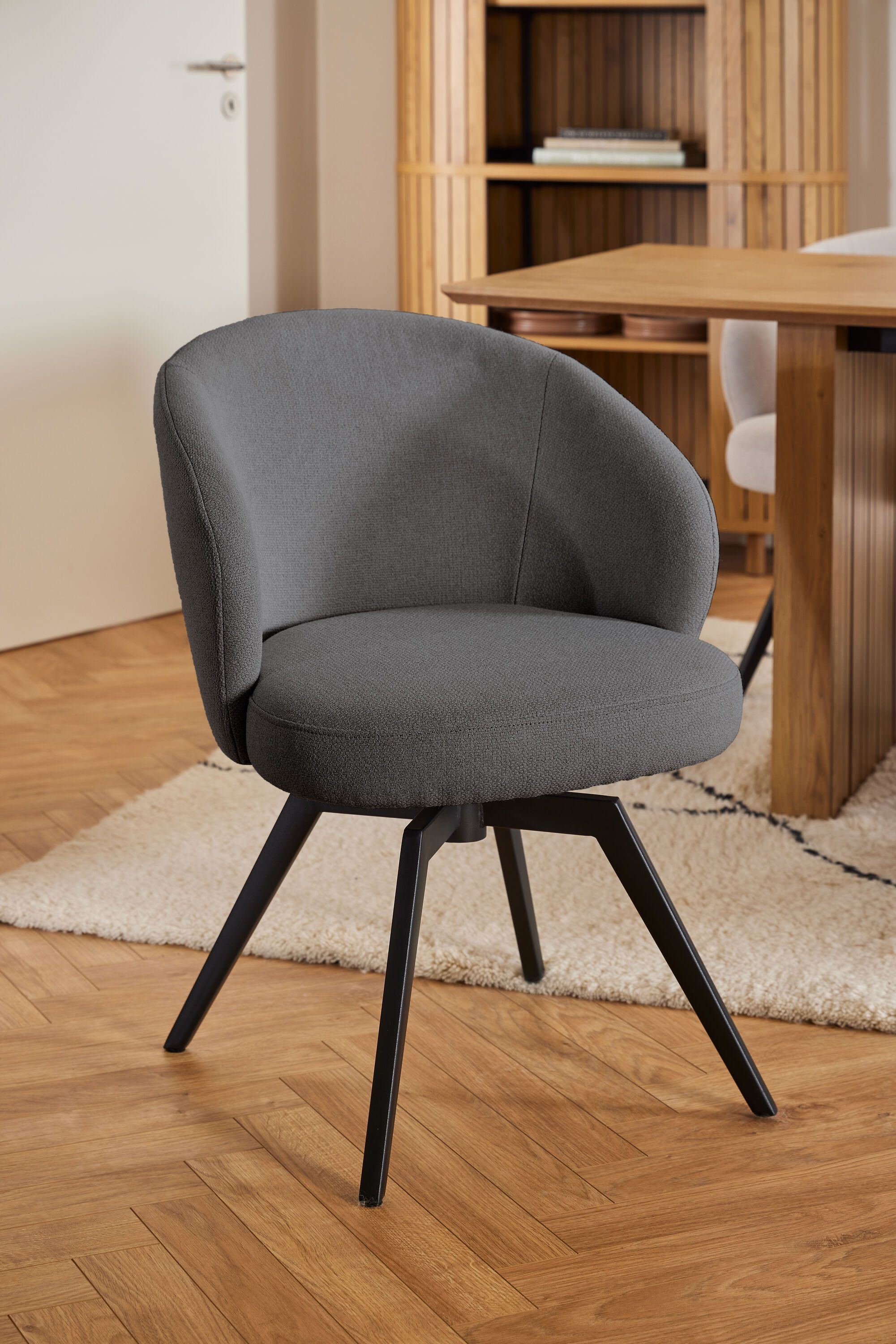 LELIA Stuhl - Grau / B: 58.0 cm x T: 60.0 cm x H: 80.0 cm