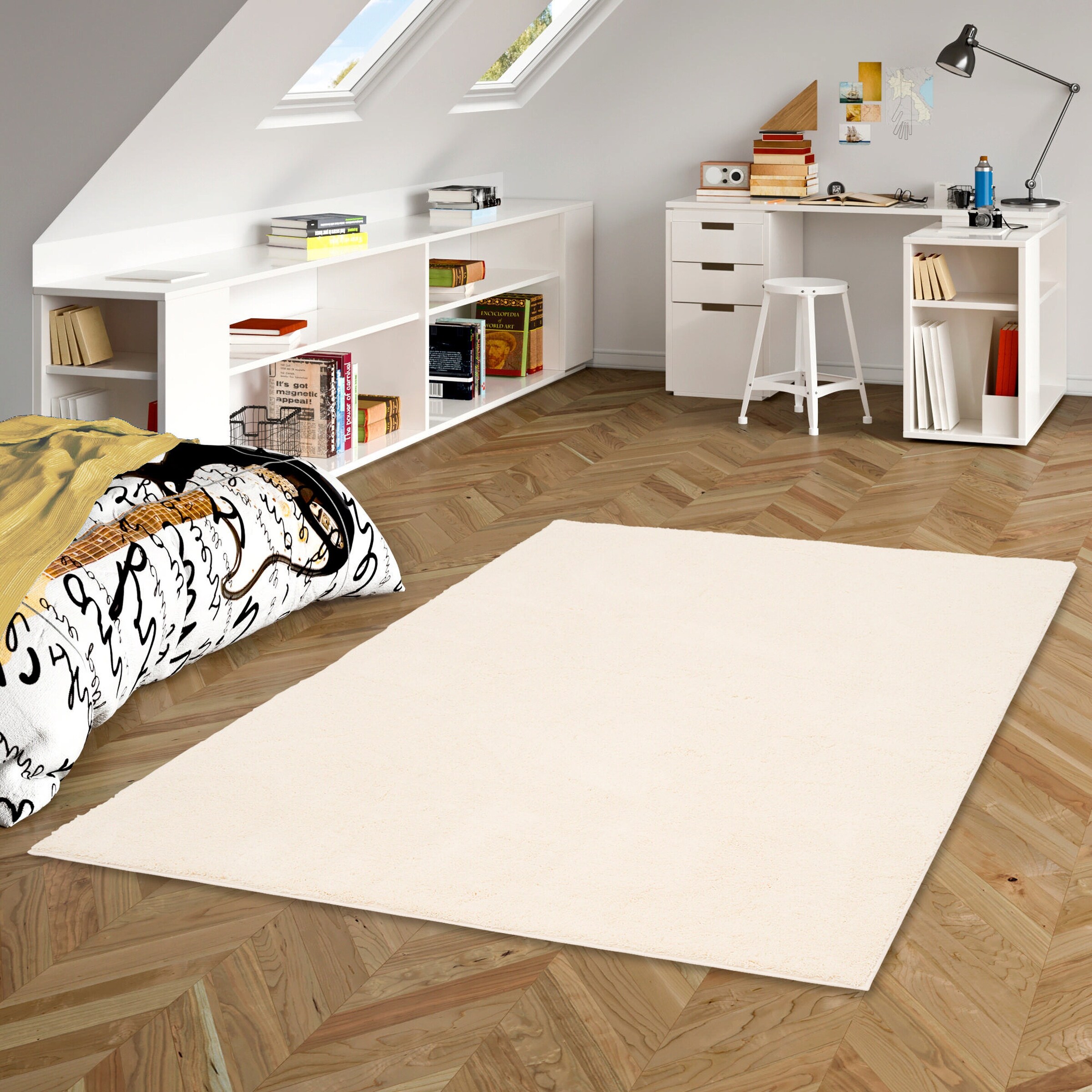 Pergamon Kinderteppich Super Soft Hochflor Silky Kids Creme