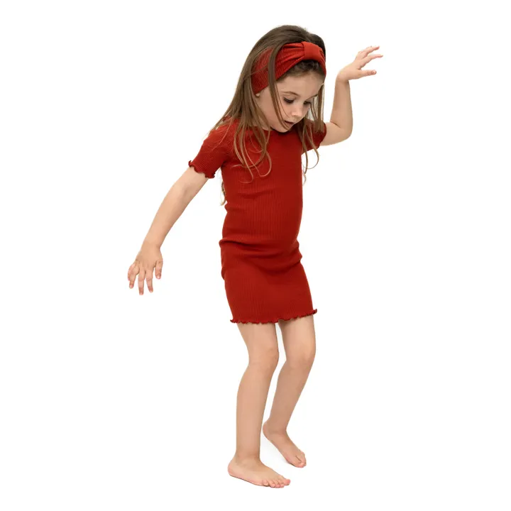 Minimalisma Robe en Soie Bird | Rouge