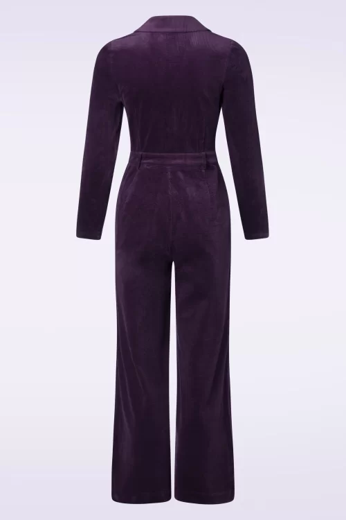 Surkana Margot rib jumpsuit in paars