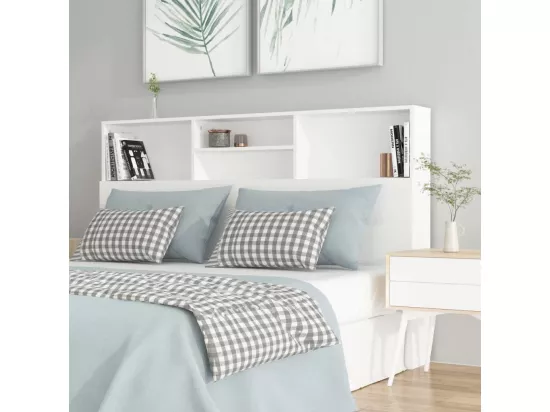 Armoire de tête de lit Blanc 160x19x103,5 cm