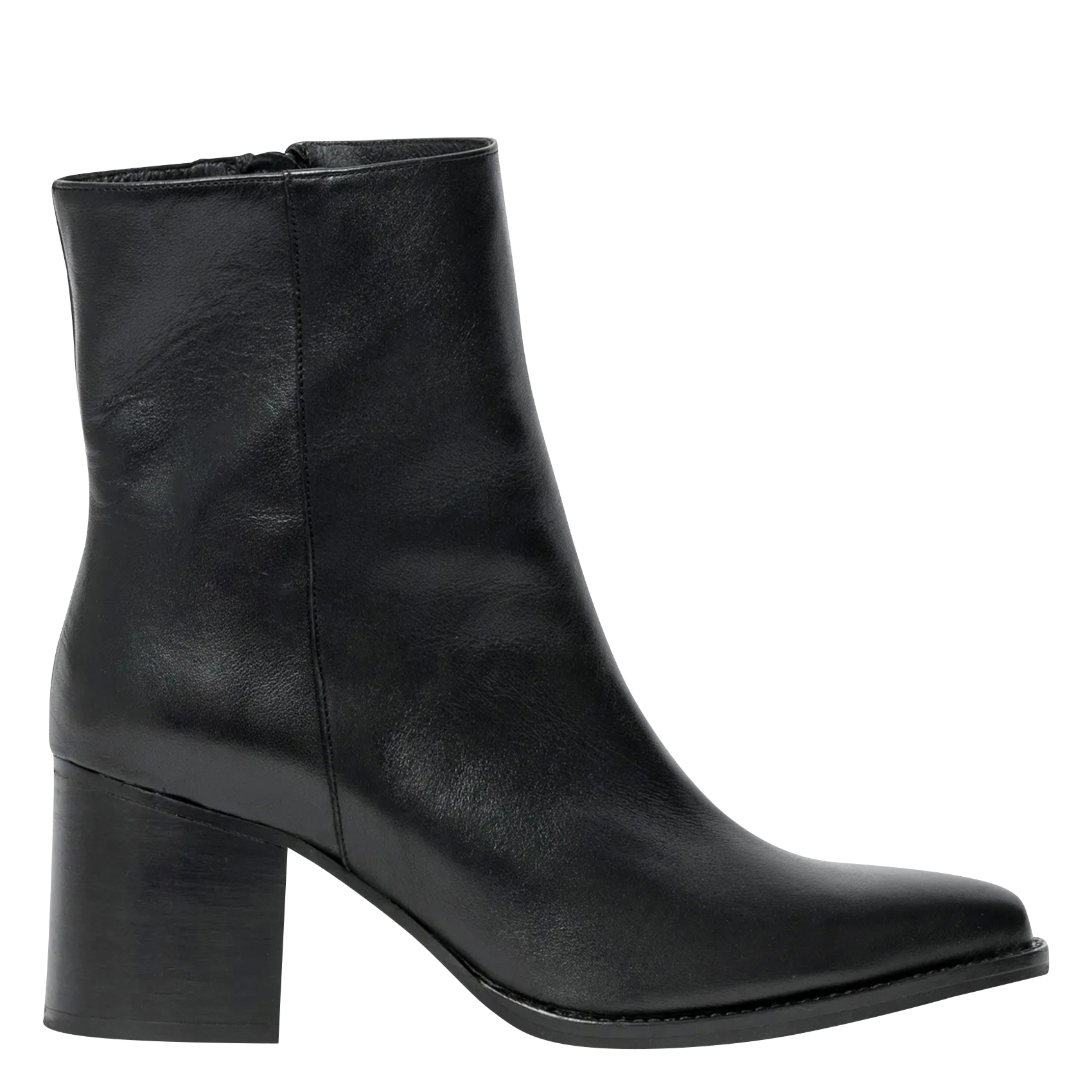 ELLA -Bottines à talons en cuir | Noir