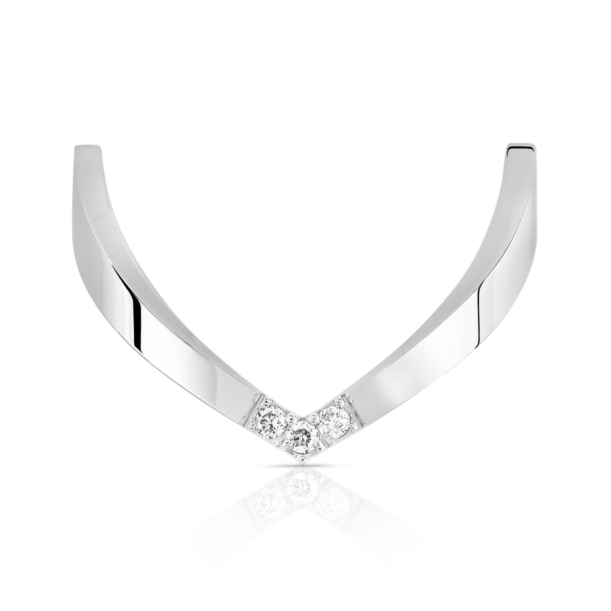 Bague or 375 blanc diamant