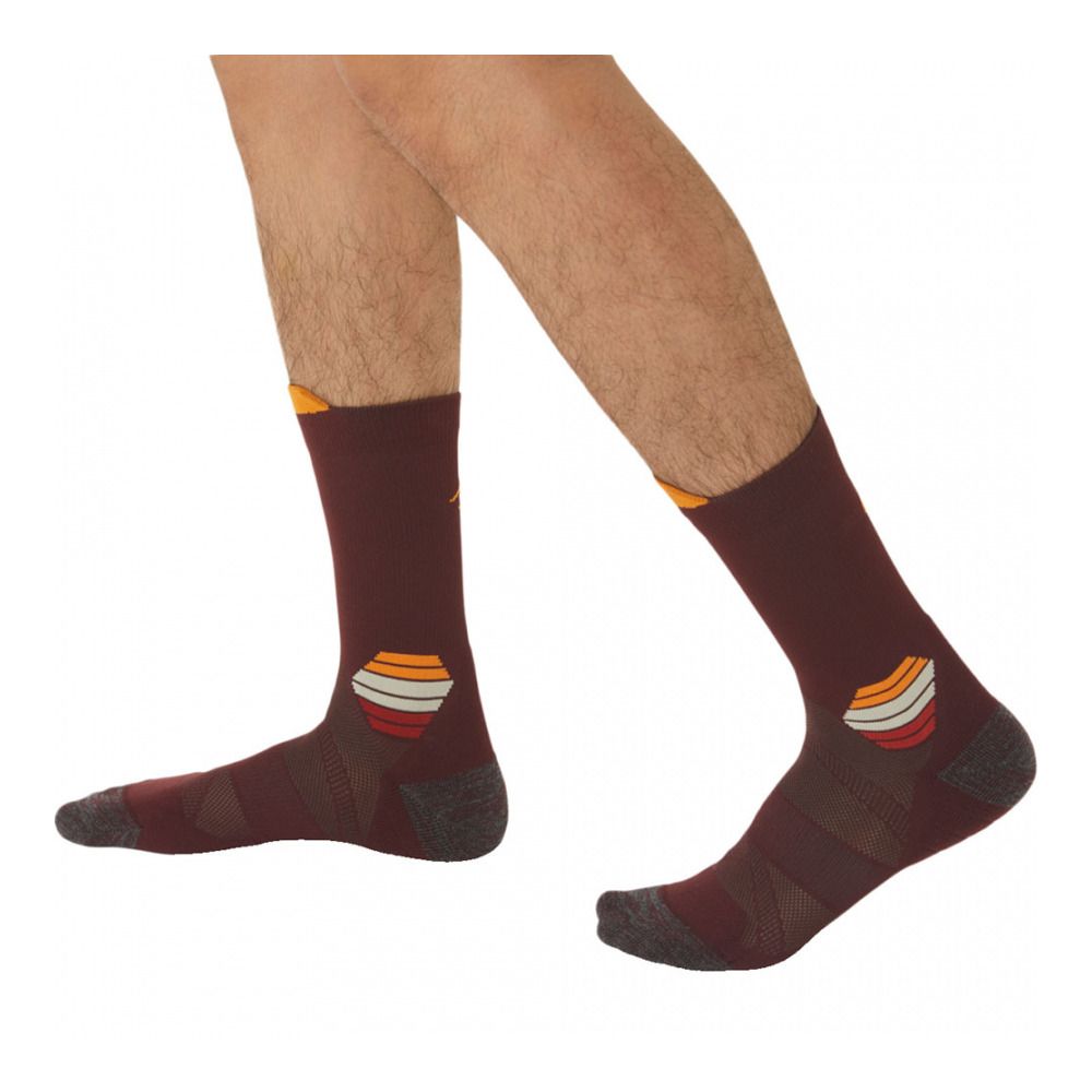 Asics FUJITRAIL RUN - Chaussettes antique red