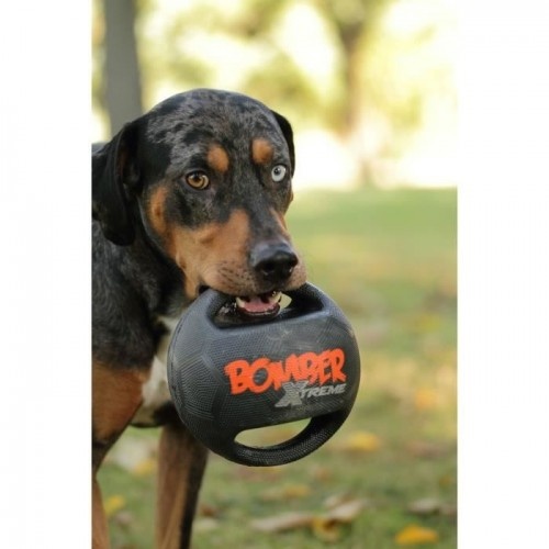 Bola para cães Zeus Xtreme Bomber preta e laranja