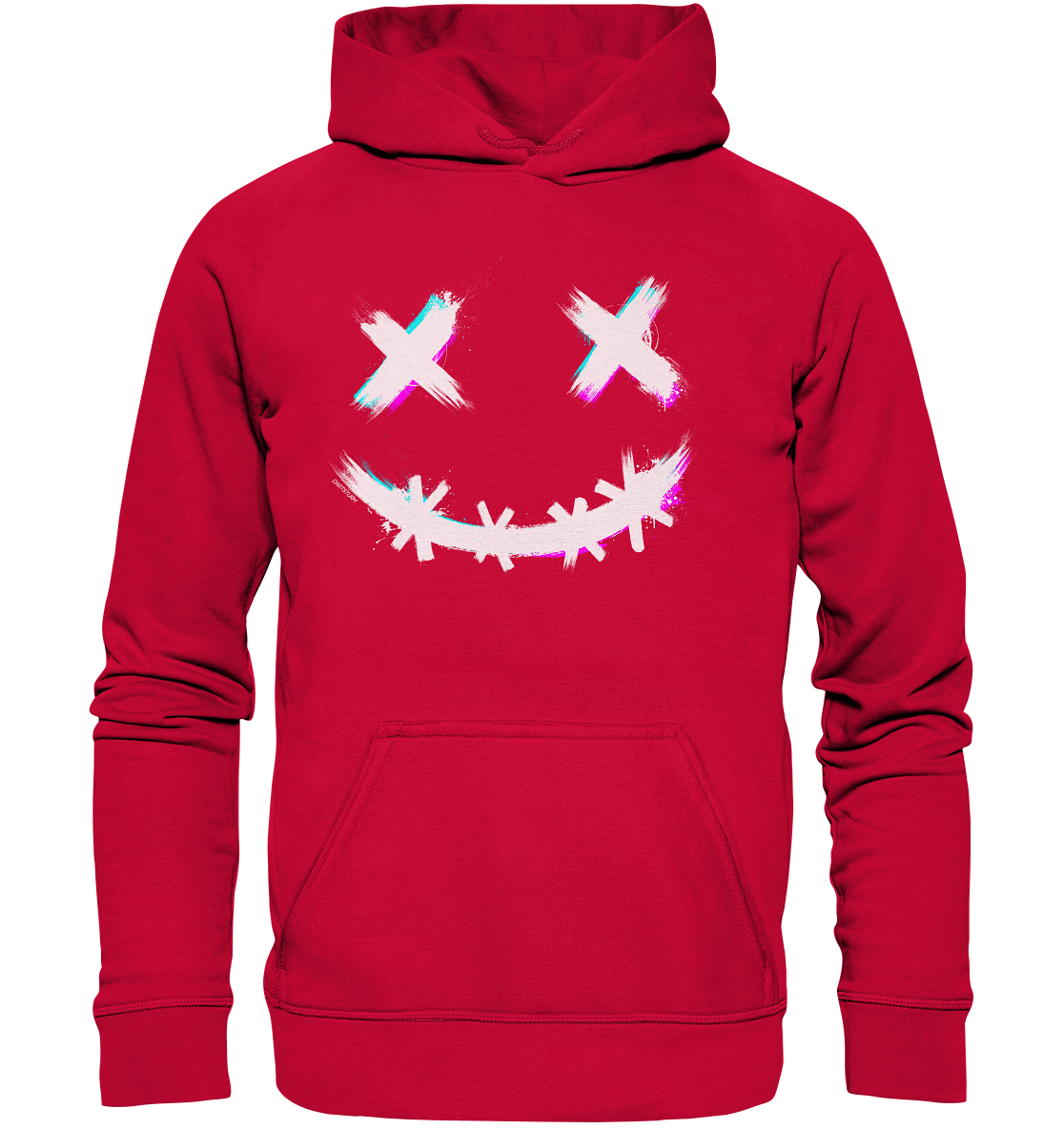 DartSturm - Scary Smile - Weiß - Basic Unisex Hoodie