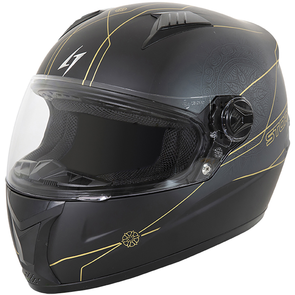 Stormer - Casque Swift Flora Noir Mat / Or