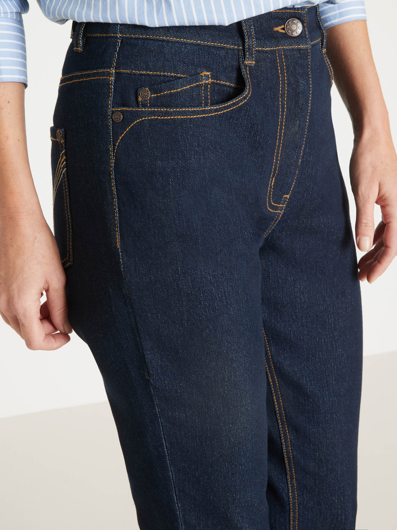 Jean 7/8ème taille haute
