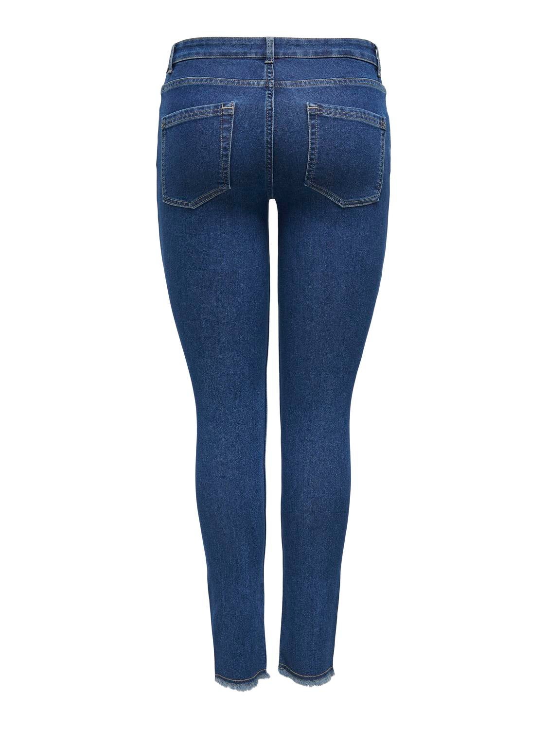 ONLHUSH Mittlere Taille Skinny Fit Jeans Dark Blue Denim