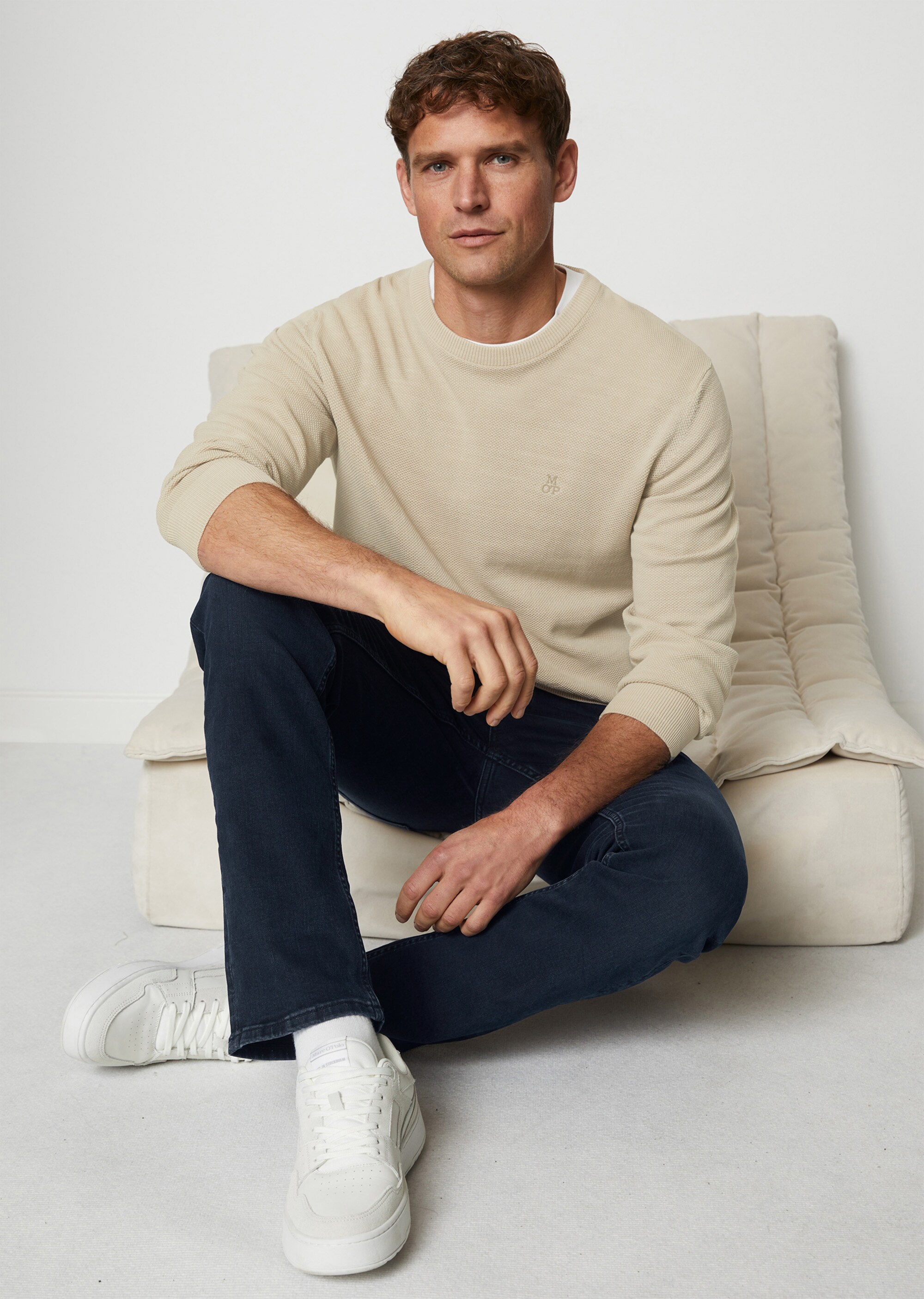 Pullover regular mit feiner Piqué-Struktur