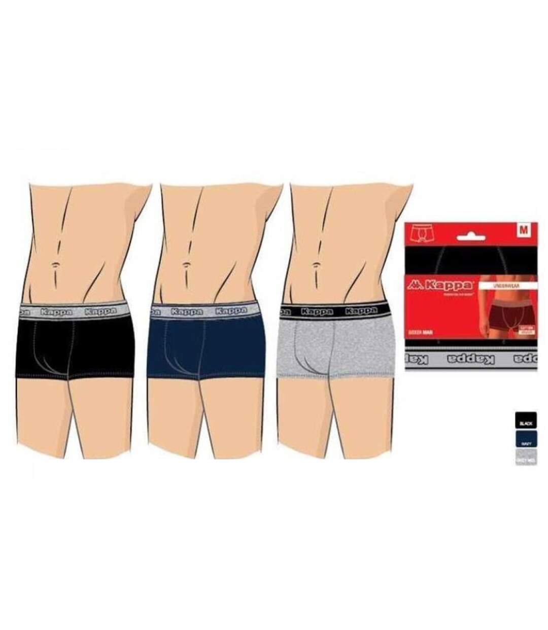 Boxer homme KAPPA Lot de 6 Pack de 6 Boxers 5513