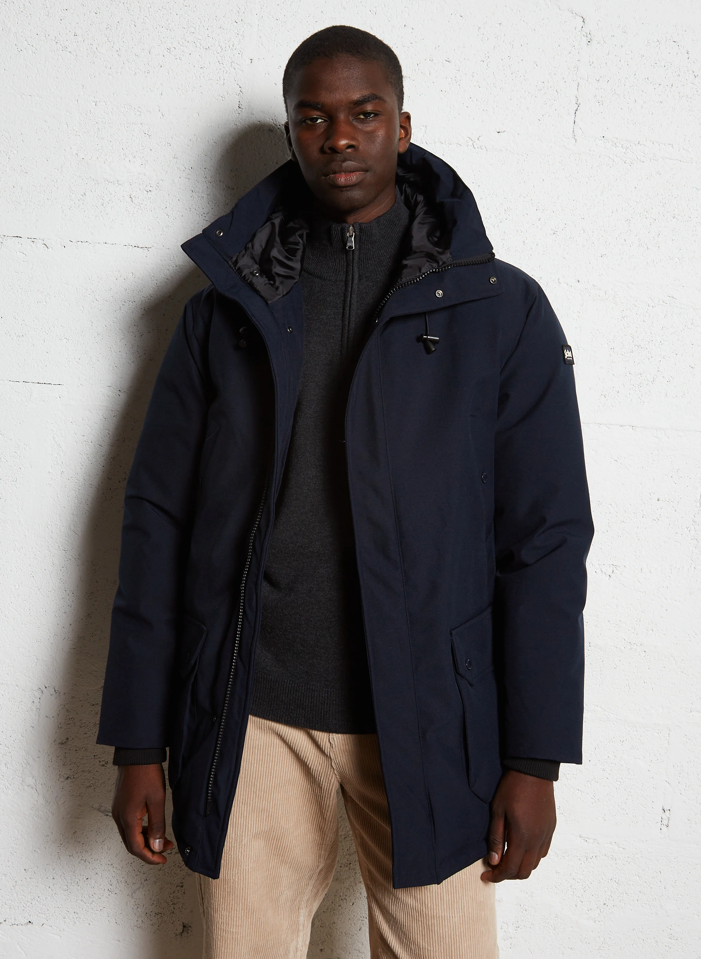 Parka à capuche| Bleu