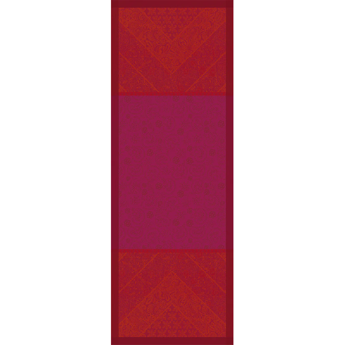Chemin de table antitache déperlant pur coton rouge 155X55 Garnier Thi