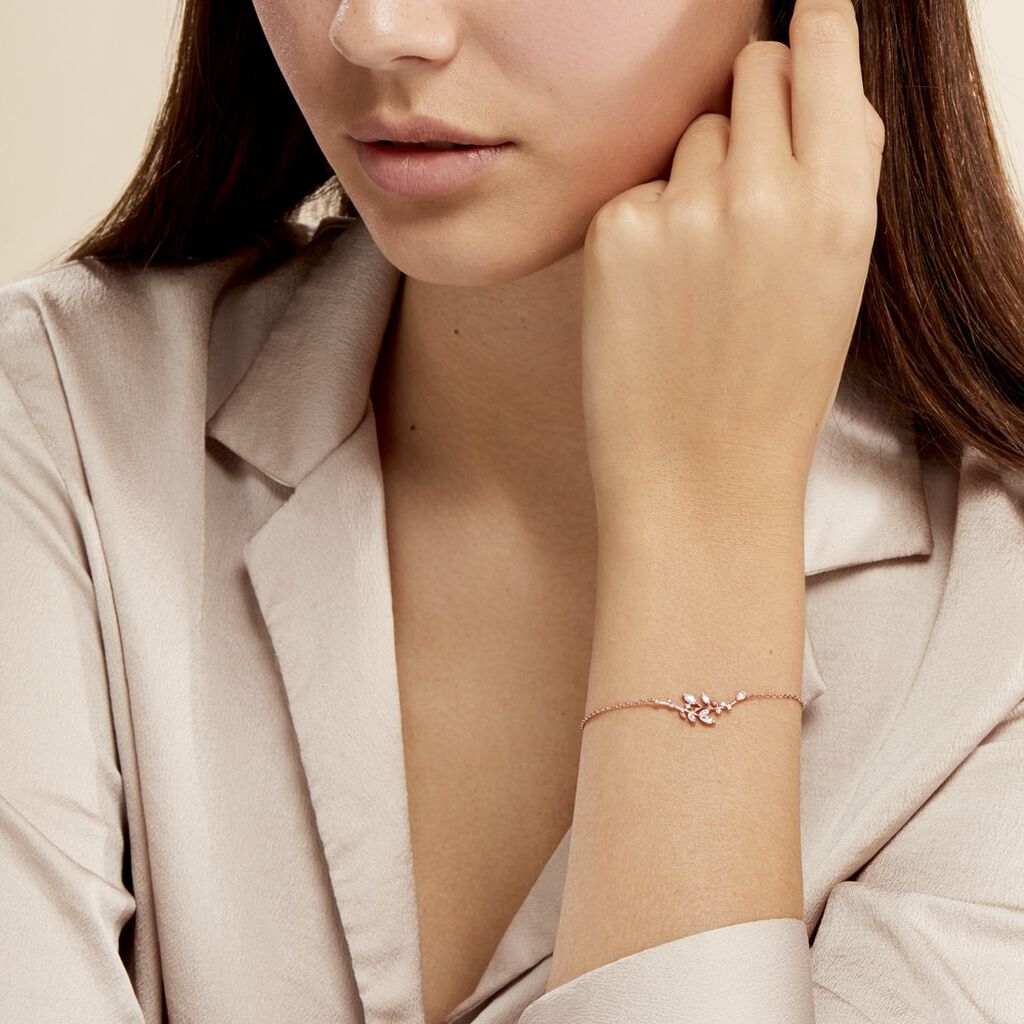 Bracelet Wendy Argent Rose Oxyde De Zirconium
