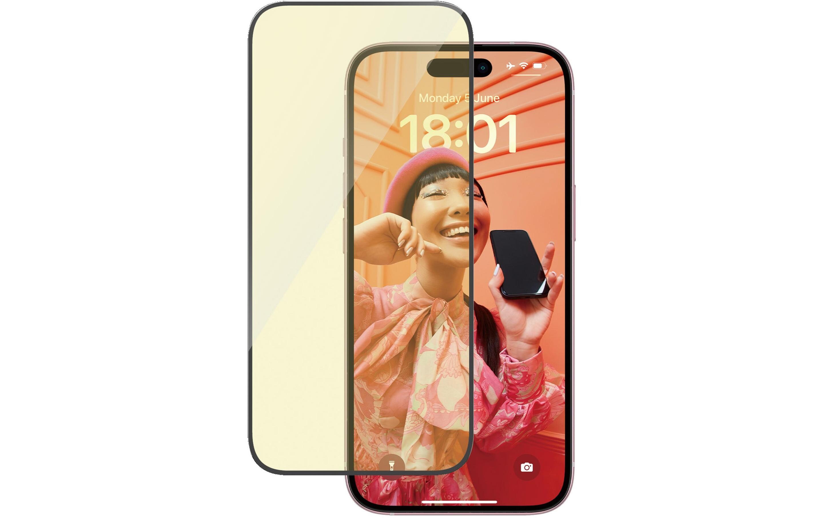 Displayschutz Anti Reflective iPhone 15Anti Reflective und BluelightUltra Wide Fit Displayschutz mit Applicator für das Apple iPhone 15