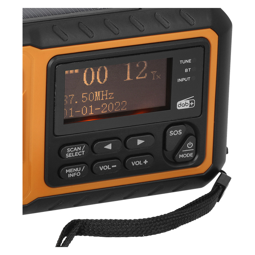 Sveivradio med solcelle FM/DAB 2500 mAh