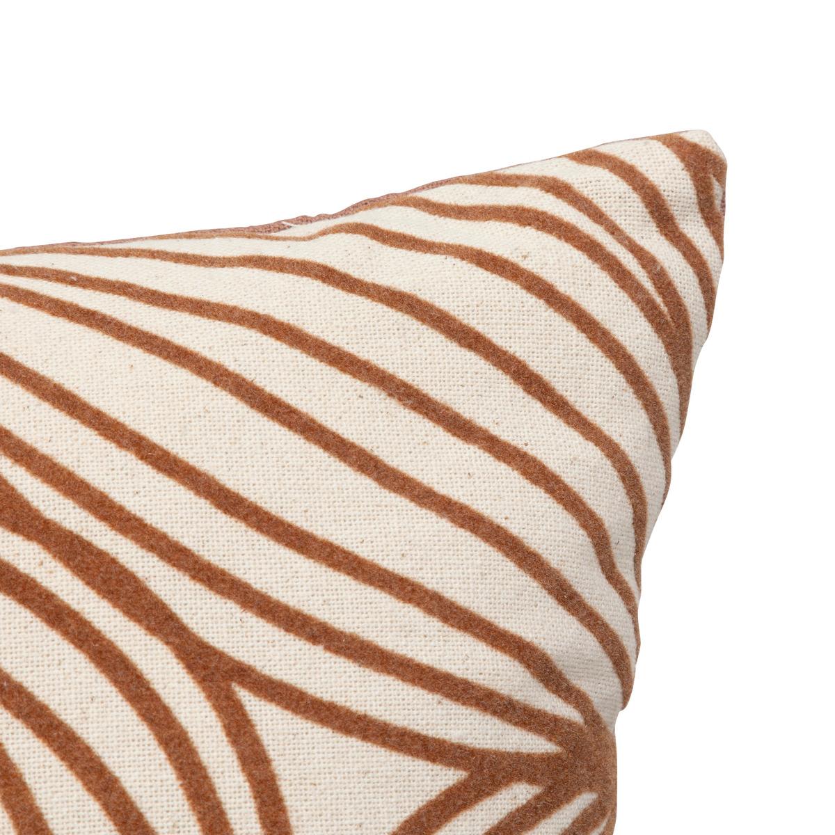 COUSSIN COTON FLOQUE AUTOMNE RUSTY 30X50CM
