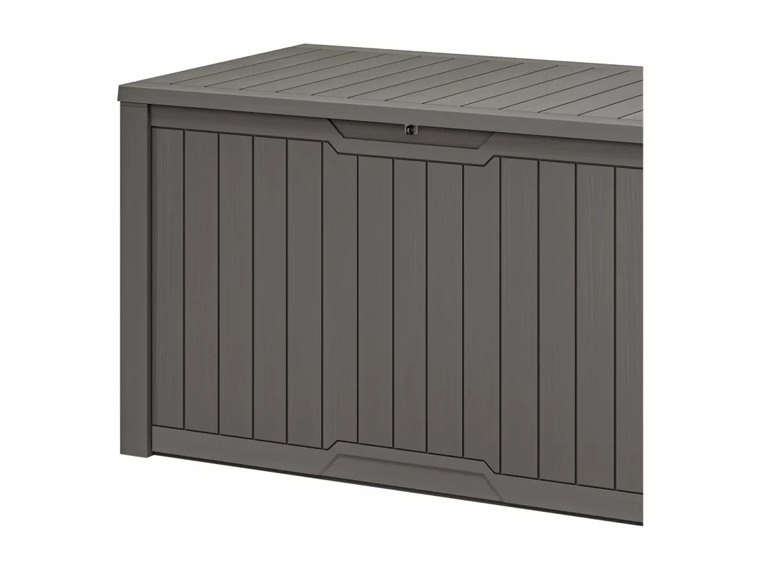 YITAHOME Boîte de Rangement de Jardin - 870 L - ‎80,5 x 79 x 143 cm - Marron clair