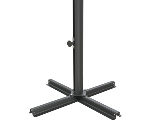 Soluna Orléans zweefparasol, Ø 300 cm, rond, ecru, inclusief kruisvoet.