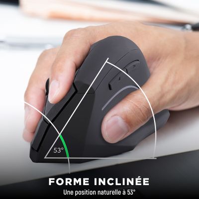 T'nB Ergo - Souris sans fil ergonomique pour droitier - noir