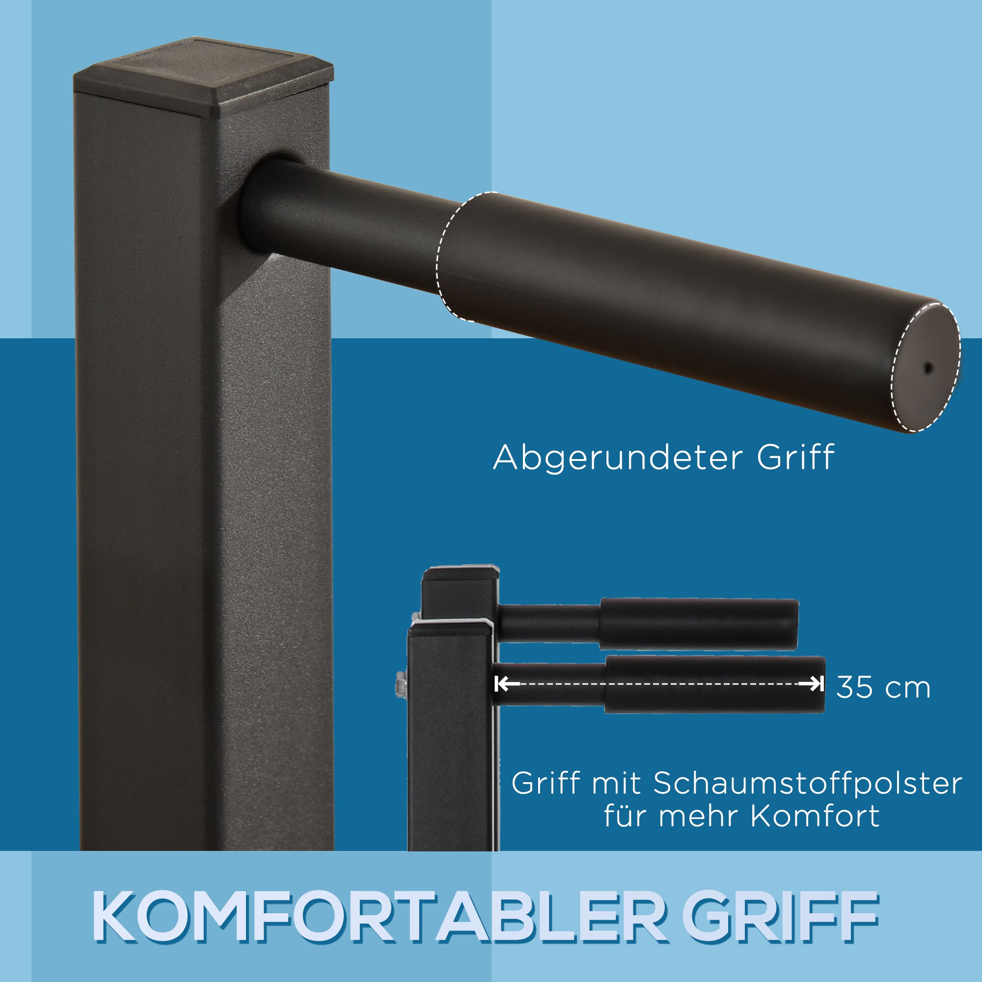 HOMCOM Dip-Station schwarz 104 x 70,5 x 122 (LxBxH)