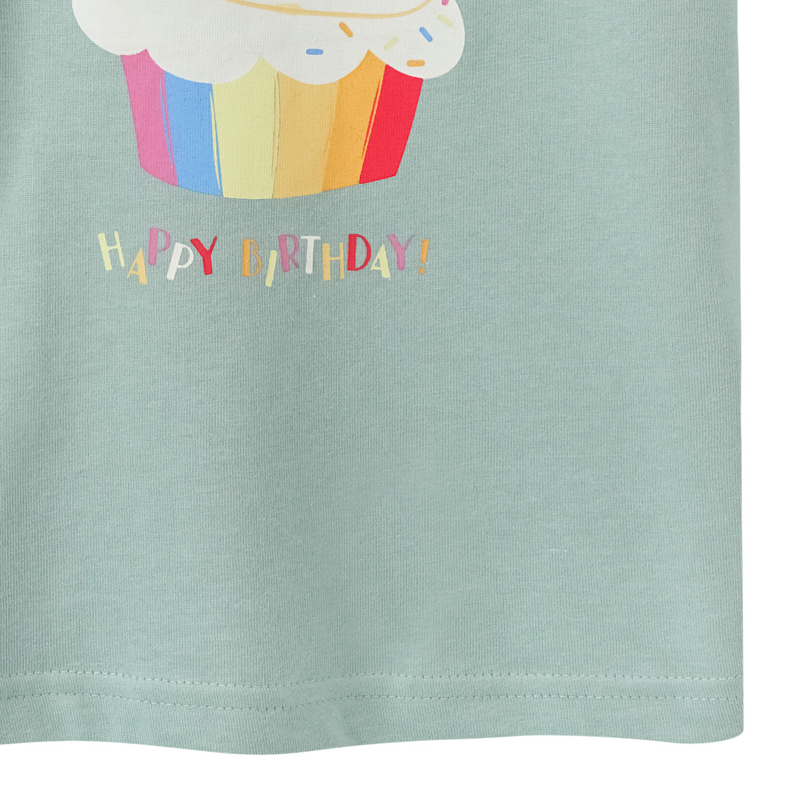 Topolino Kinder T-Shirt mit Geburtstags-Print mintgrün
