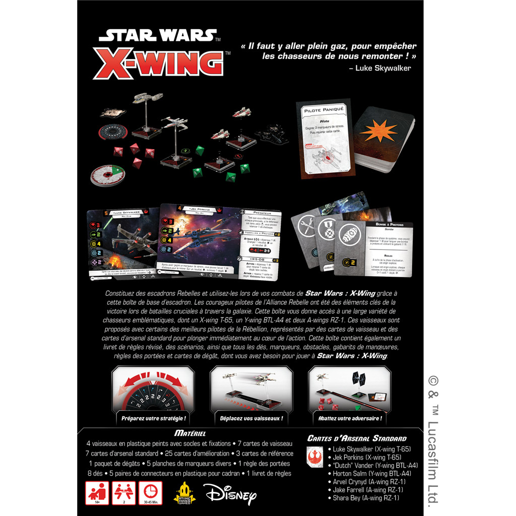 Star Wars - X-Wing 2.0 - Boîte de base d'escadron de l'Alliance Rebelle