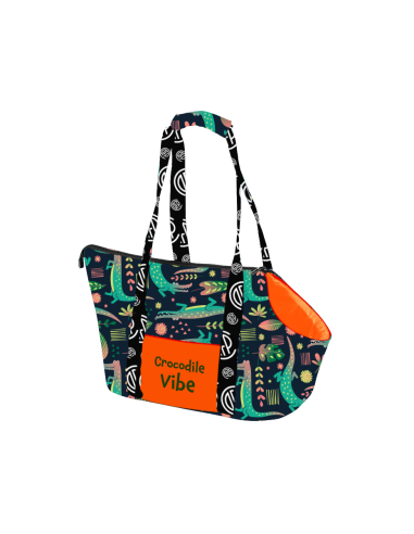 Bolsa para animais de estimação CAZO Crocodile Vibe Laranja