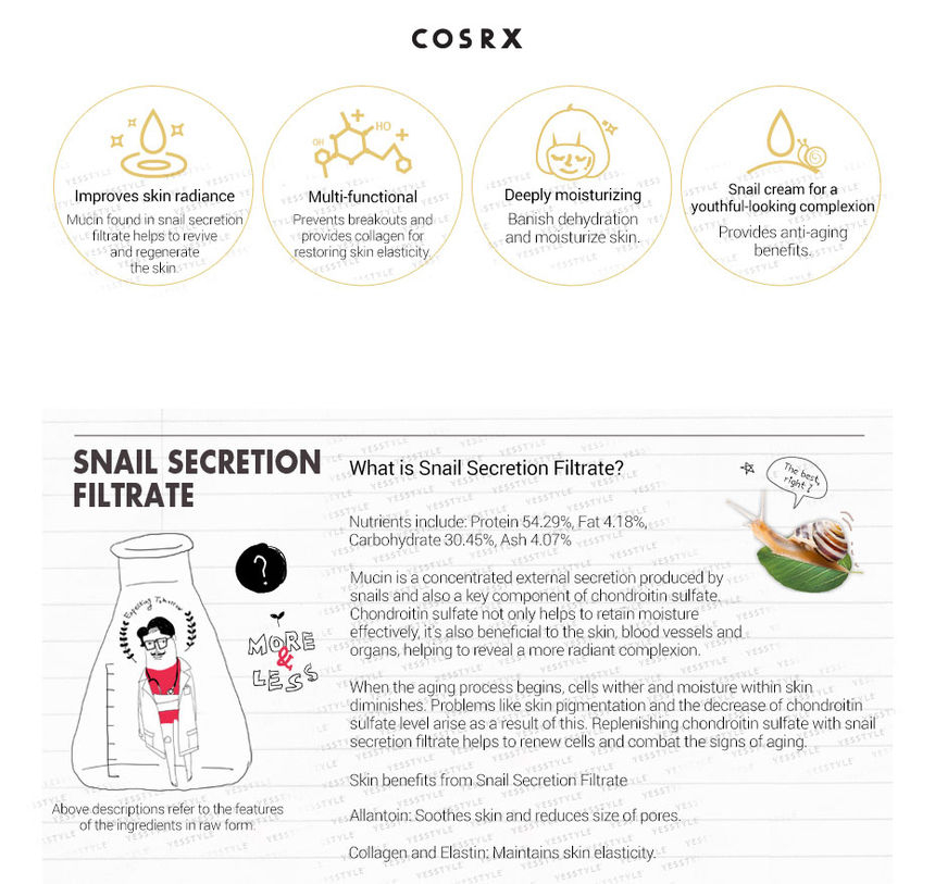COSRX - Geavanceerde Snail 92 Alles-in-één crème