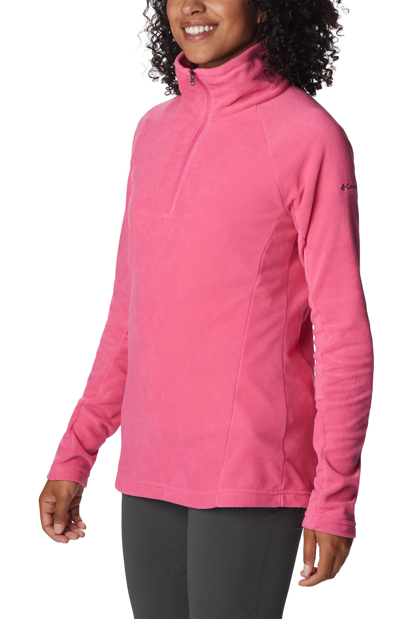 Casaco feminino de lã polar Glacial™ IV com zíper Columbia até a metade - Rosa