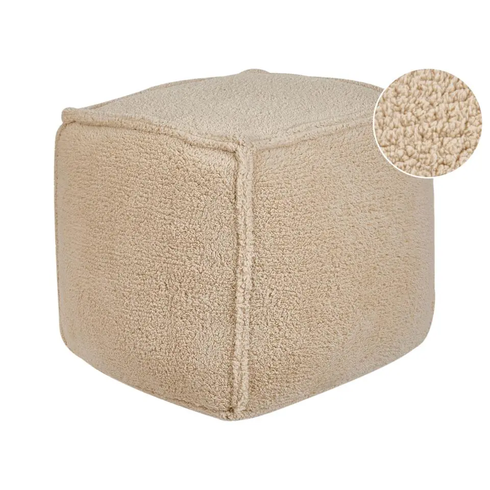 ALIPUR - Poef - Lichtbruin - Polyester