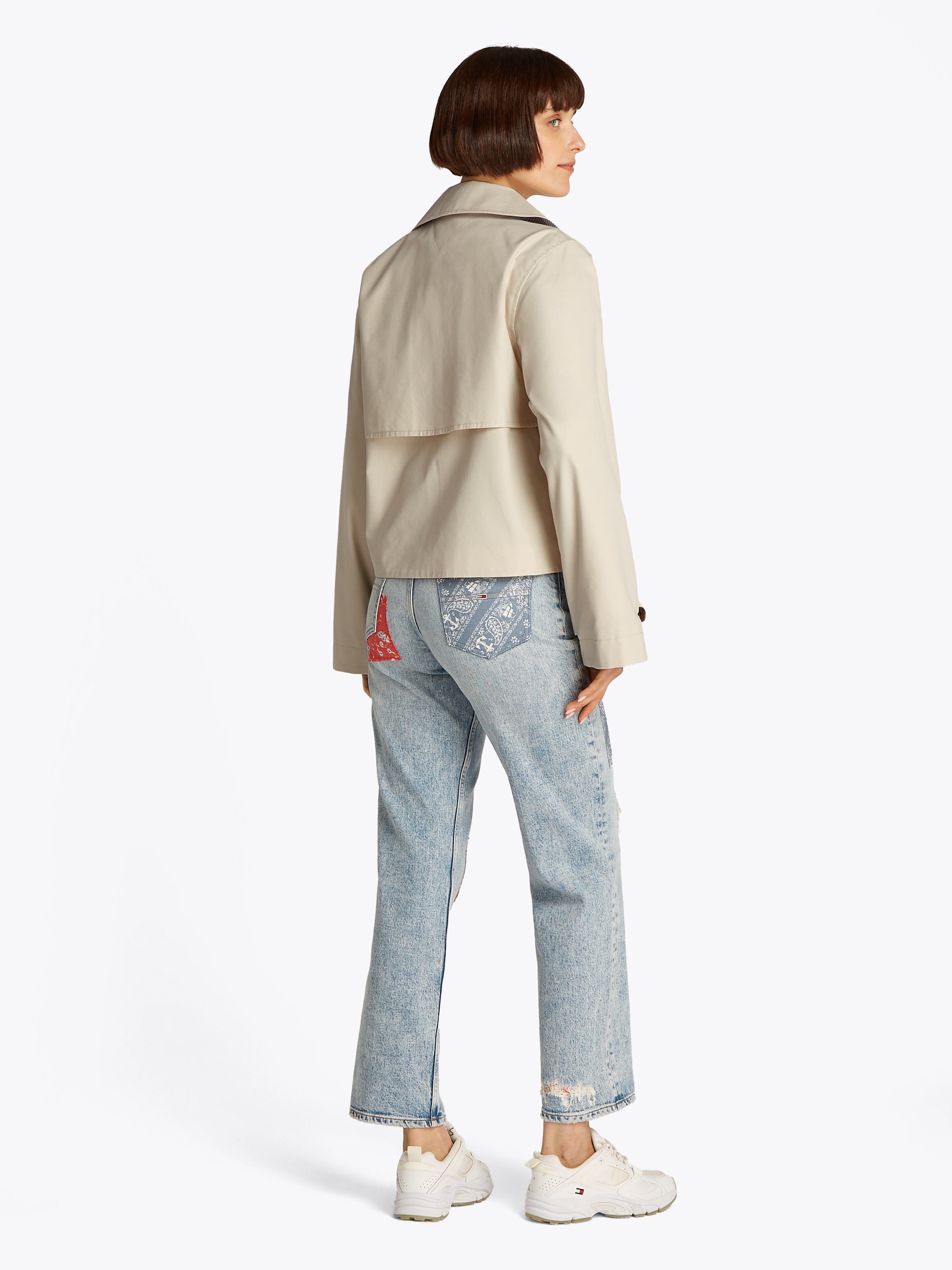 Tommy Jeans Kurzjacke »TJW SHORT TRENCH JACKET« mit kurzem Schnitt, mit Eingrifftaschen