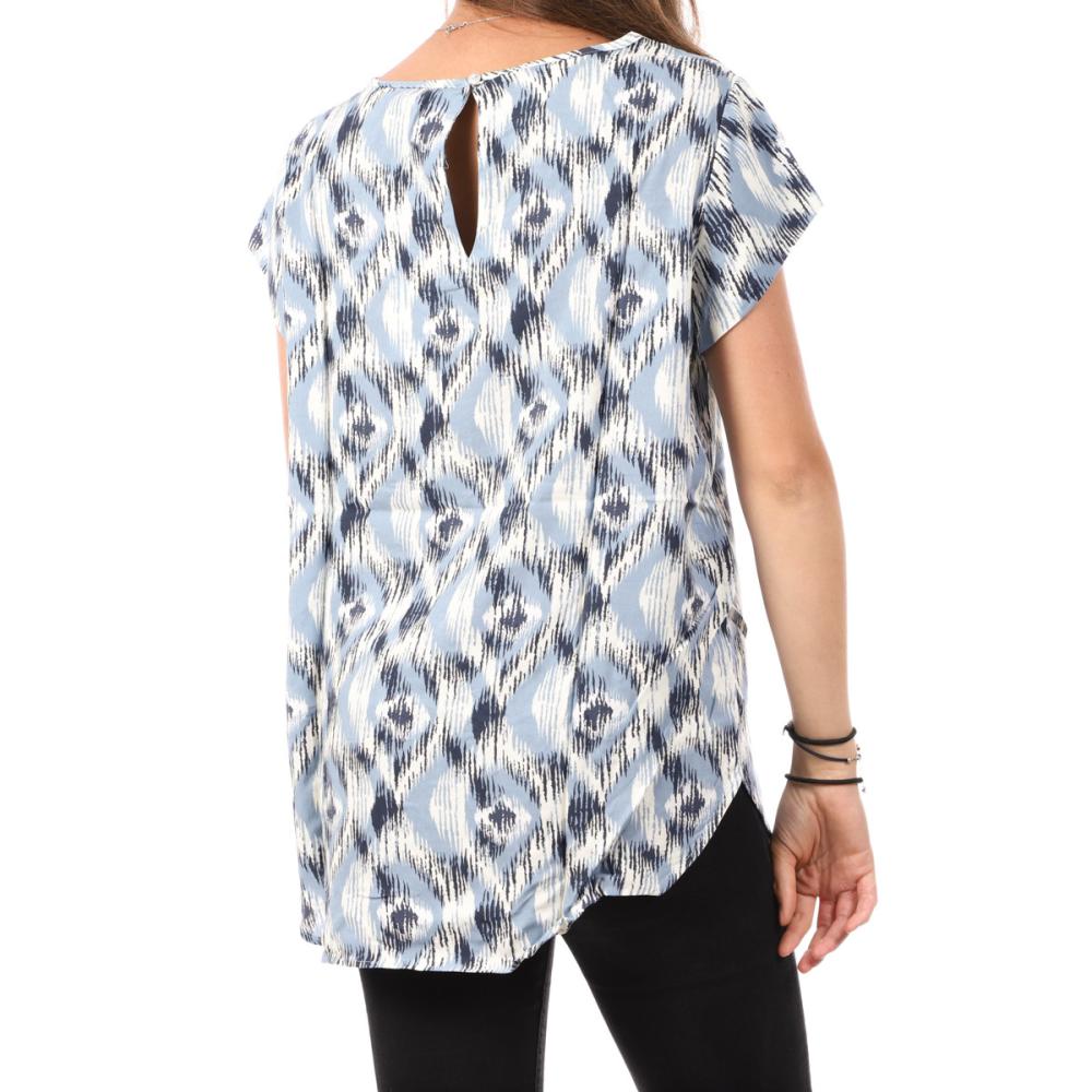 Only Top Bleu à motifs Femme Only Nova