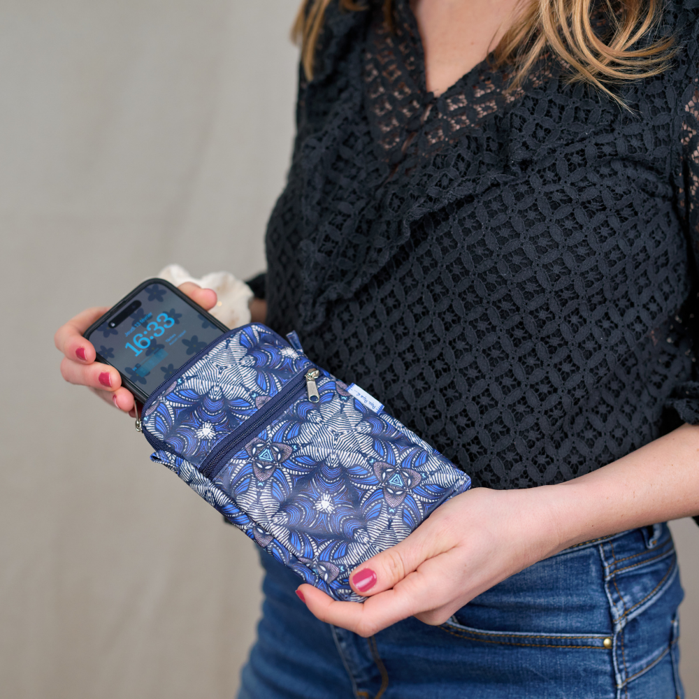 Pochette Téléphone Matelassée Ethnique