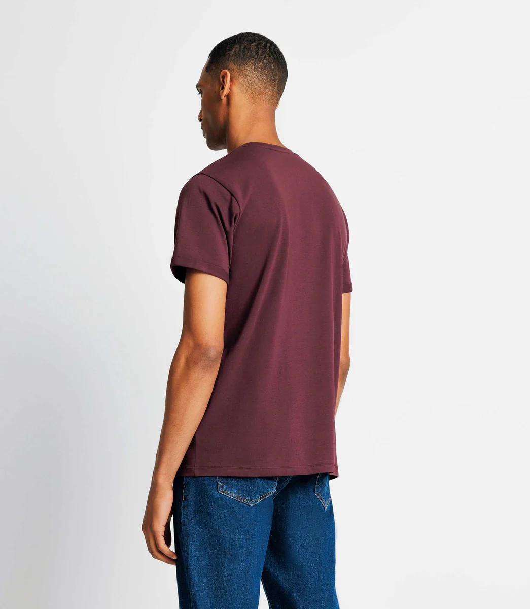 T-shirt uni bordeaux