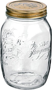 Voorraadpot met deksel transparant 1000 ml
