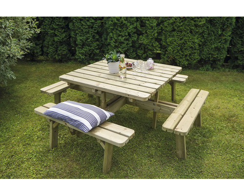 Tuinbank 201 x 201 x 71 cm hout