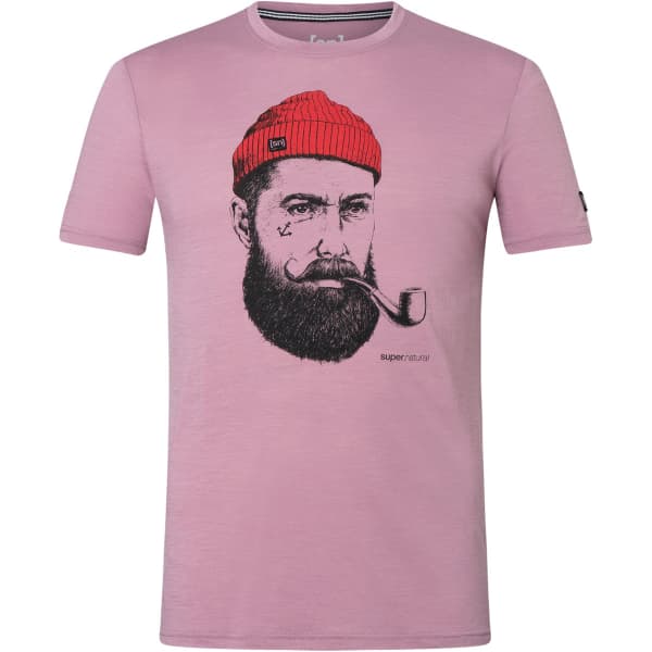 T-shirt randonnée SUPER.NATURAL M SN SAILOR TEE ORCHID/JET BLACK/HIGH RISK RED