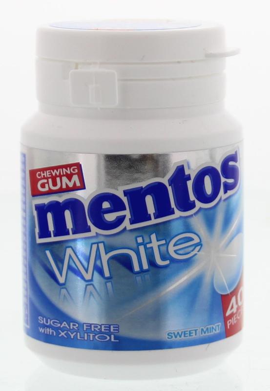 Mentos Gum sweetmint white pot 40st