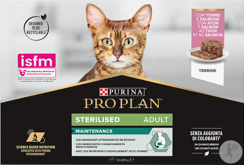 Pro Plan Sterilised Pâtée Pour Chat Adulte Stérilisé Saumon Et Thon 12x85g