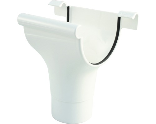 Marley ronde kunststof gootuitloop, verkeerswit RAL 9016, DN 75/53 mm