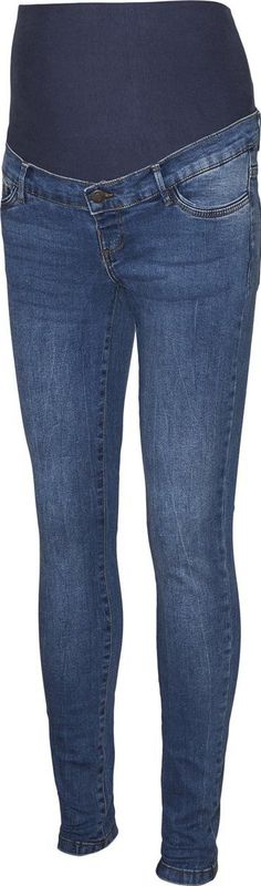 Mamalicious - Tanya Piping Vi349 - Spijkerbroek - Blauw - Katoenmix