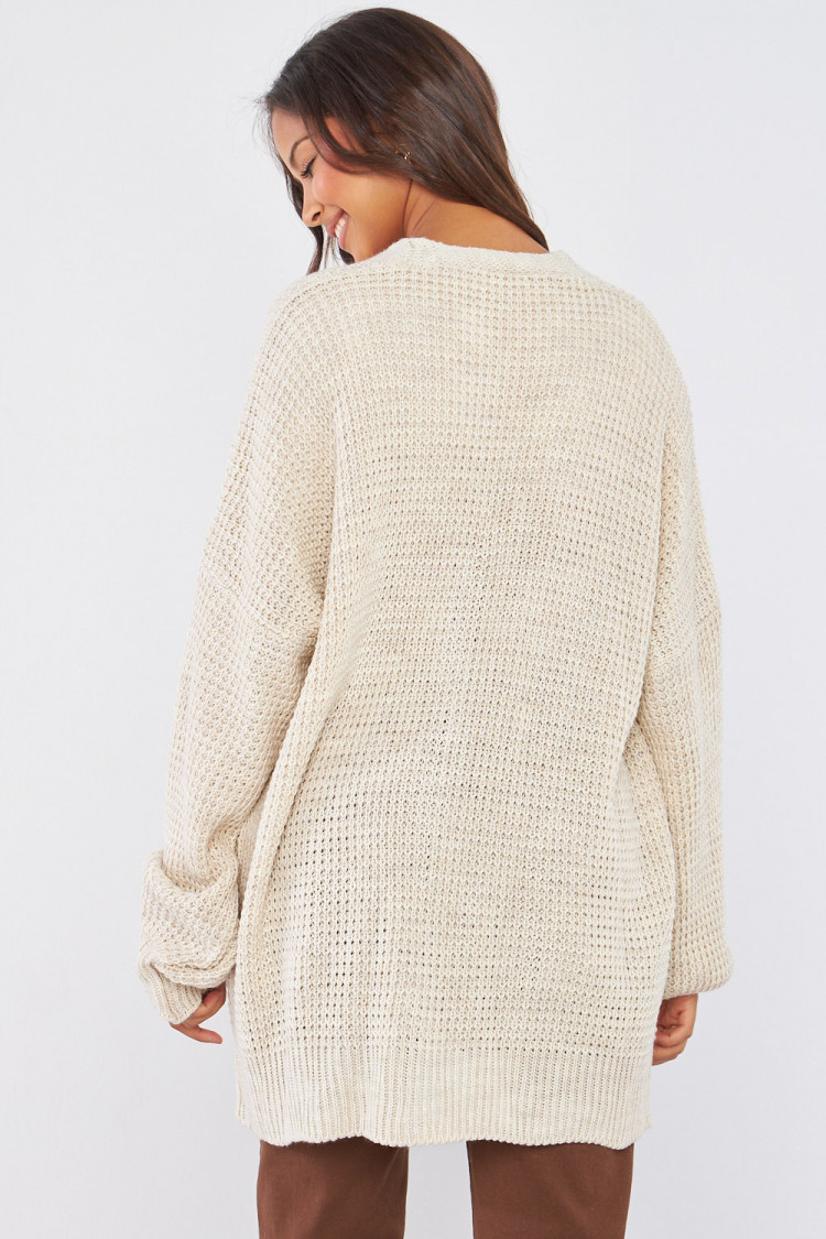Gilet en maille beige