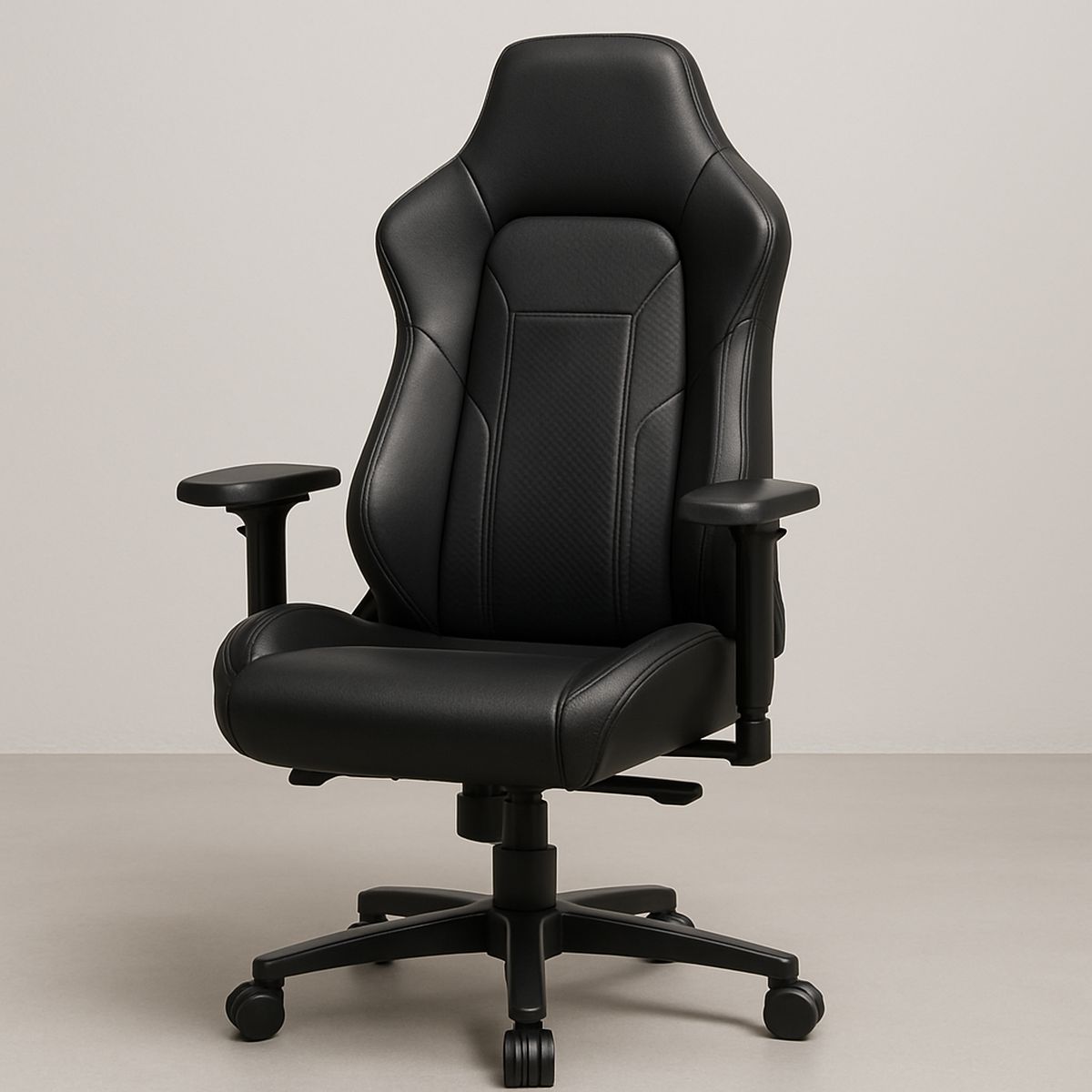 Gaming Stuhl schwarz, PU-Leder, höhenverstellbar, neigbare Rückenlehne, 360° drehbar